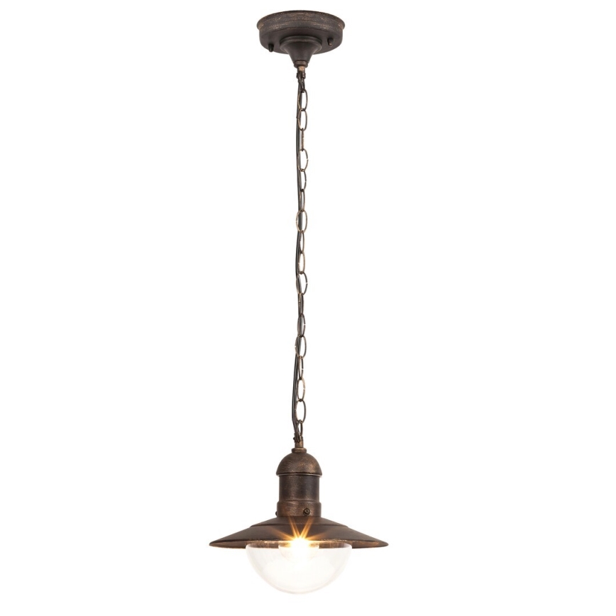 Brilagi - Candeeiro pendente de exterior MOLDE 1xE27/60W IP44 bronze/pátina