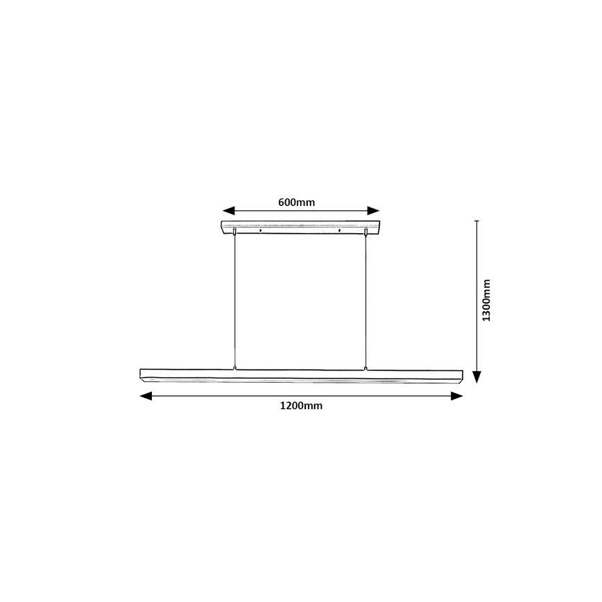Brilagi - Candeeiro pendente em cabo AXIS LED/30W/230V 120 cm preto