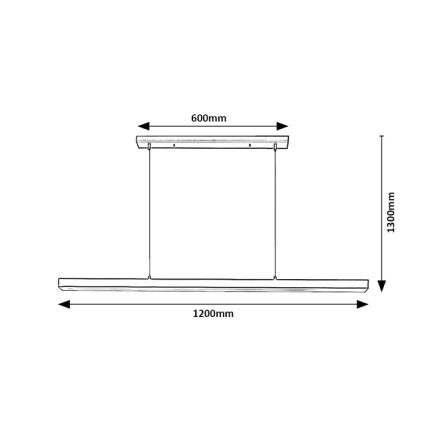 Brilagi - Candeeiro pendente em cabo AXIS LED/30W/230V 120 cm preto