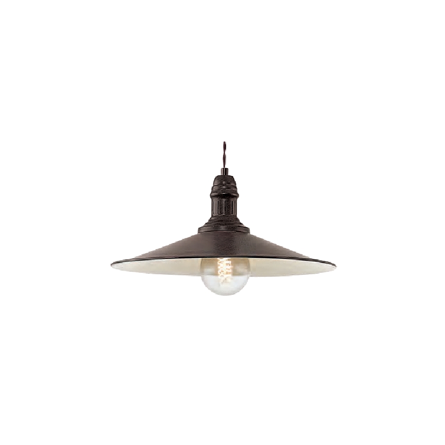 Brilagi - Candeeiro pendente em cabo FORGE 1xE27/60W/230V Ø 36 cm castanho