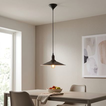 BRILAGI - Candeeiro pendente em cabo FORGE 1xE27/60W/230V Ø 36 cm castanho