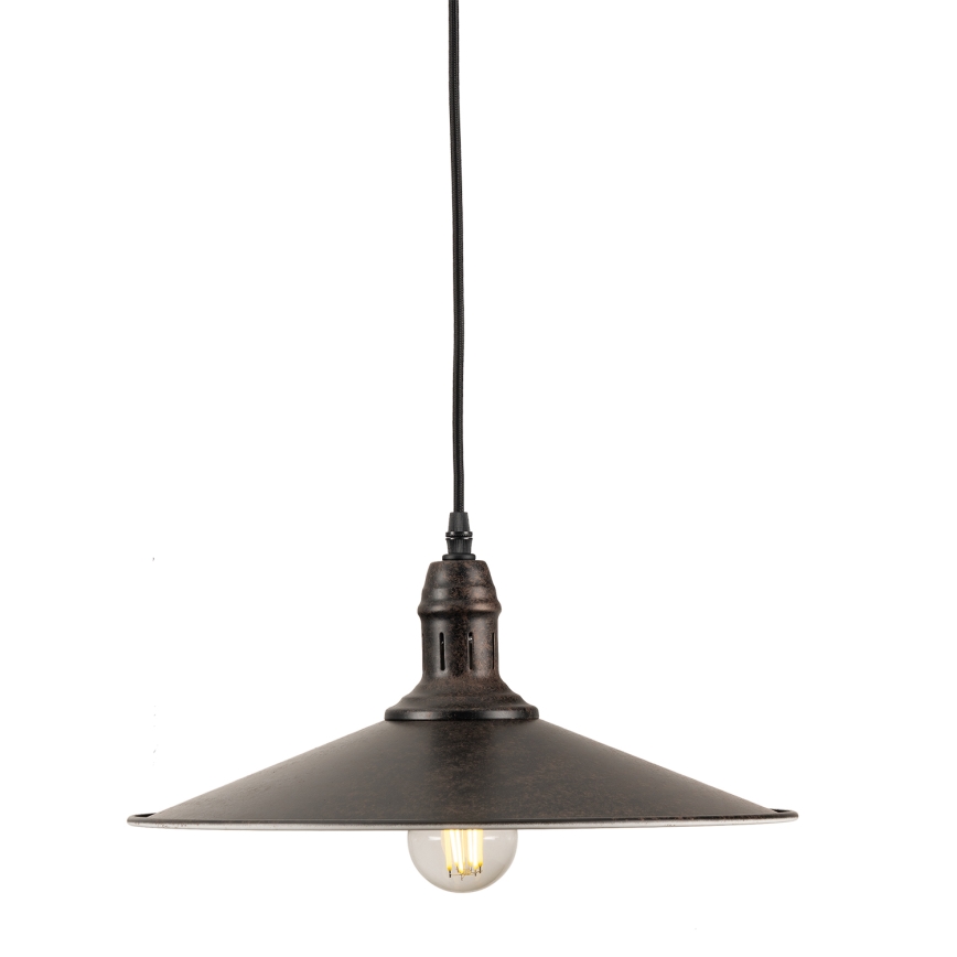 BRILAGI - Candeeiro pendente em cabo FORGE 1xE27/60W/230V Ø 36 cm castanho