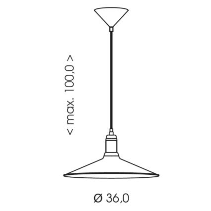 Brilagi - Candeeiro pendente em cabo FORGE 1xE27/60W/230V Ø 36 cm castanho
