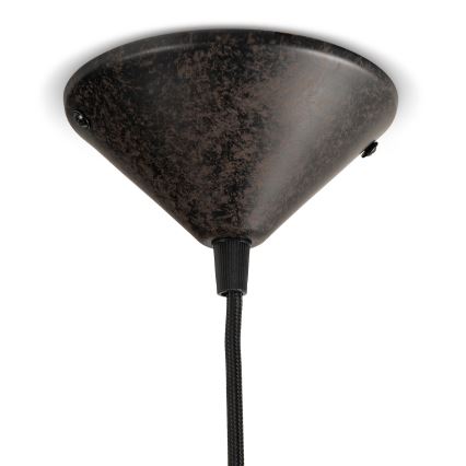 BRILAGI - Candeeiro pendente em cabo FORGE 1xE27/60W/230V Ø 36 cm castanho