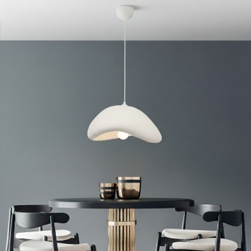 Brilagi - Candeeiro pendente em cabo WABI SABI 1xE27/40W/230V diâmetro 42 cm branco