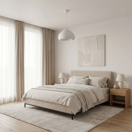 Brilagi - Candeeiro pendente em cabo WABI SABI 1xE27/40W/230V Ø 32 cm branco