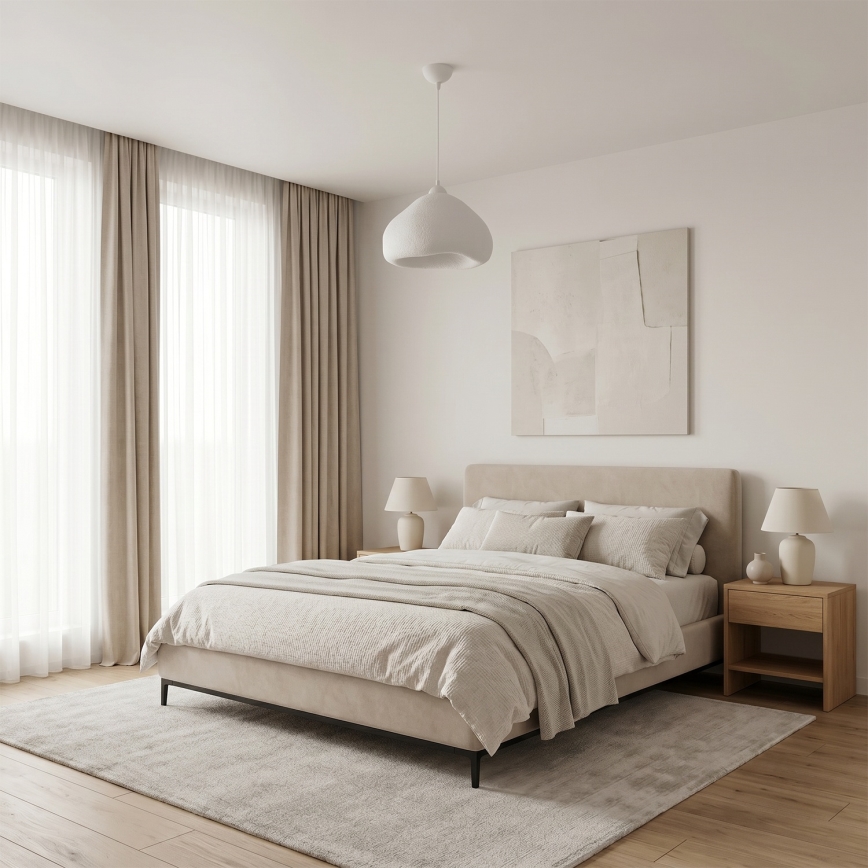 Brilagi - Candeeiro pendente em cabo WABI SABI 1xE27/40W/230V Ø 32 cm branco