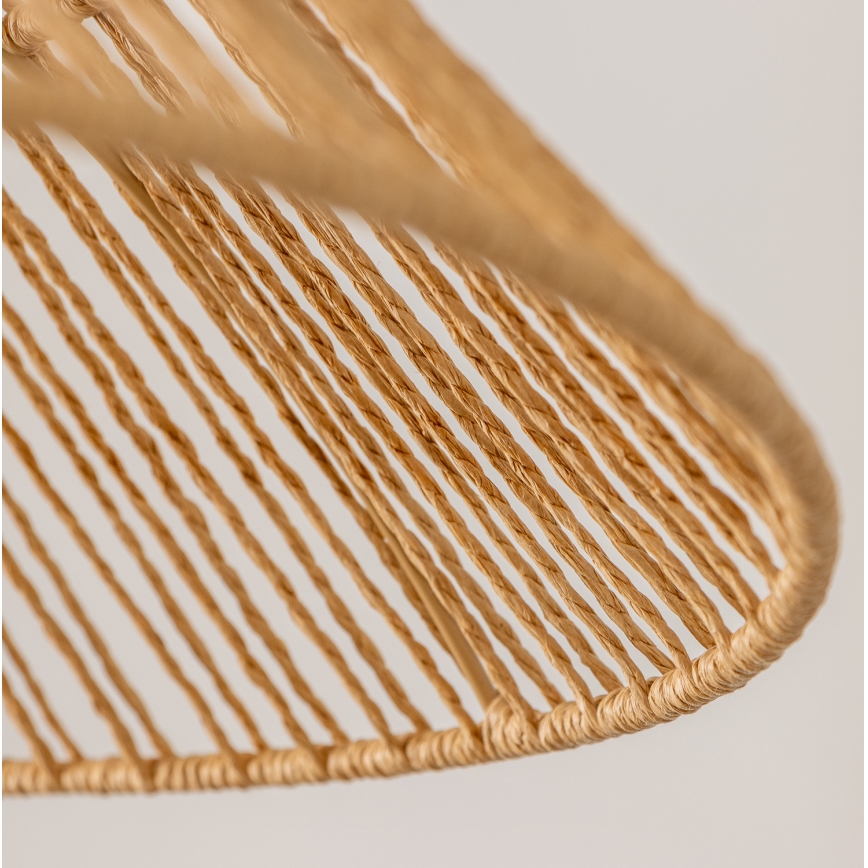 Brilagi - Candeeiro pendente LED CERIA BOHO 1xE27/40W/230V, diâmetro 70 cm, castanho