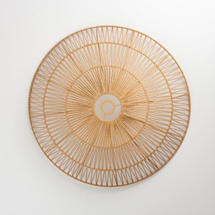 Brilagi - Candeeiro pendente LED CERIA BOHO 1xE27/40W/230V, diâmetro 70 cm, castanho