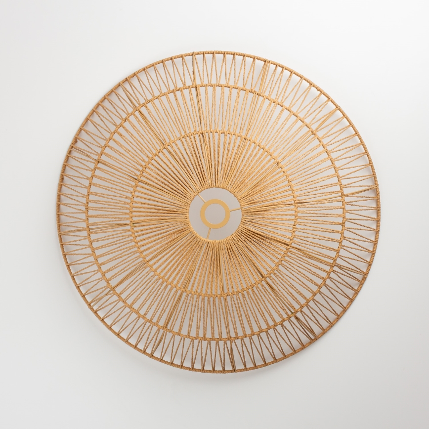 Brilagi - Candeeiro pendente LED CERIA BOHO 1xE27/40W/230V, diâmetro 70 cm, castanho