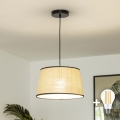 Brilagi - Candeeiro pendente LED com cabo CERIA 1xE27/40W/230V Ø 35 cm bege