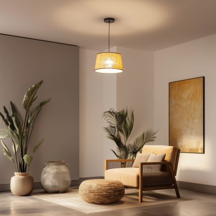 Brilagi - Candeeiro pendente LED com cabo CERIA 1xE27/40W/230V Ø 35 cm bege