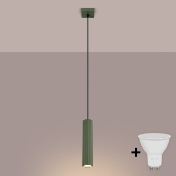 Brilagi - Candeeiro pendente LED CRESTO em cabo 1xGU10/10W/230V, verde