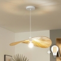 Brilagi - Candeeiro pendente LED em cabo CERIA BOHO 1xE27/40W/230V Ø 60 cm em ráfia