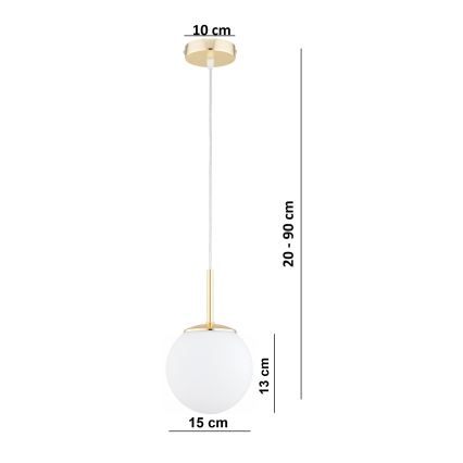 BRILAGI - Candeeiro pendente MILO 1xE27/60W/230V dourado