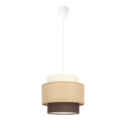 Brilagi - Candeeiro pendente RESNA 1xE27/60W/230V diâmetro 20 cm bege/preto