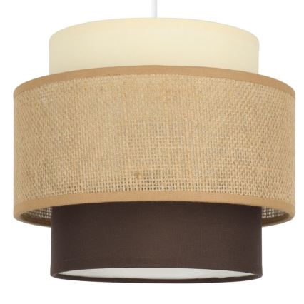 Brilagi - Candeeiro pendente RESNA 1xE27/60W/230V diâmetro 20 cm bege/preto