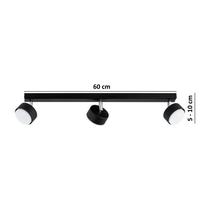 BRILAGI - Candeeiro spot LED MONO 3xGX53/30W/230V preto