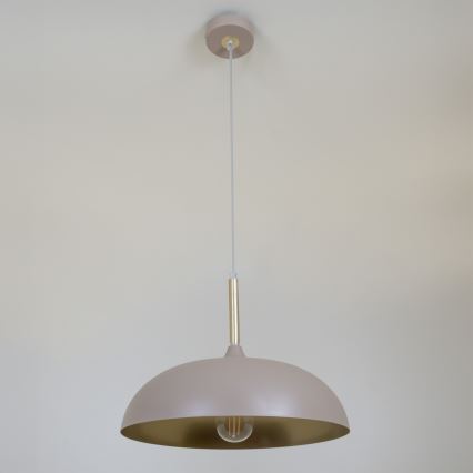 Brilagi - Candeeiro suspenso ABRAHAM 1xE27/60W/230V diâmetro 35 cm bege