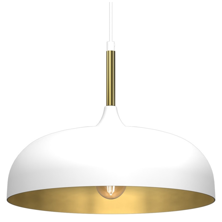 Brilagi - Candeeiro suspenso ABRAHAM 1xE27/60W/230V diâmetro 35 cm branco