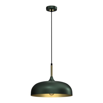Brilagi - Candeeiro suspenso ABRAHAM 1xE27/60W/230V diâmetro 35 cm verde