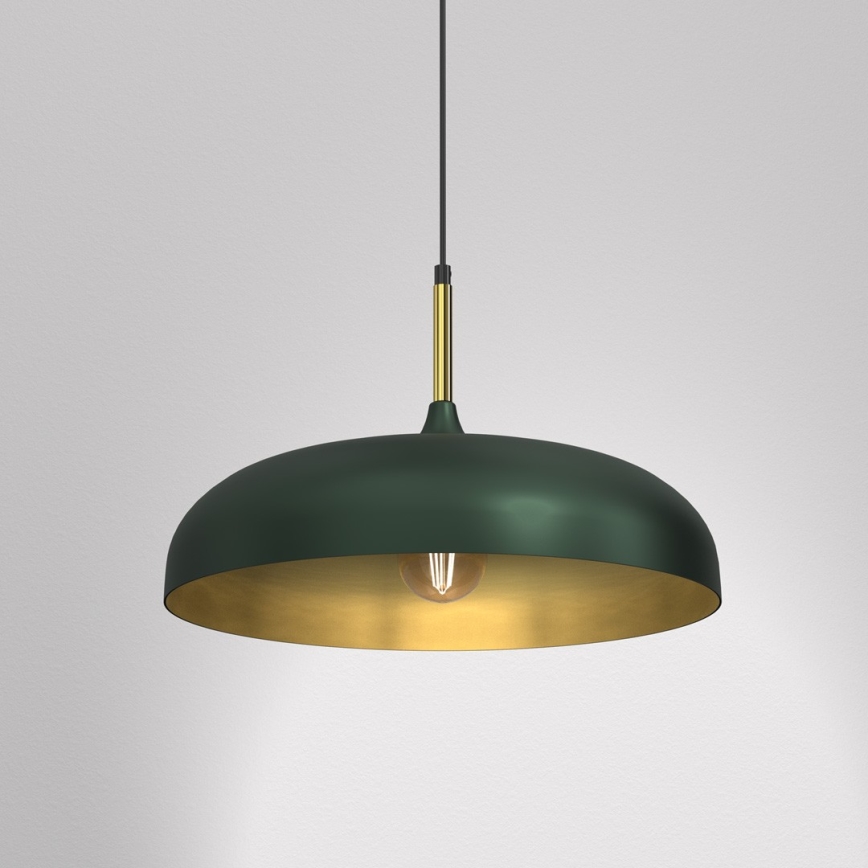 Brilagi - Candeeiro suspenso ABRAHAM 1xE27/60W/230V diâmetro 45 cm verde