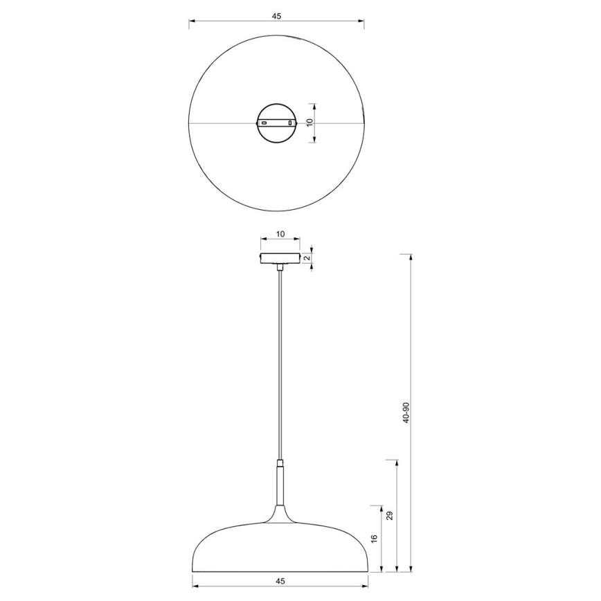 Brilagi - Candeeiro suspenso ABRAHAM 1xE27/60W/230V diâmetro 45 cm verde