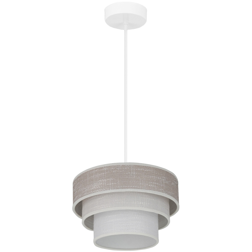 Brilagi - Candeeiro suspenso ALASKA LUNETA 1xE27/15W/230V diâmetro 25 cm cinzento/creme