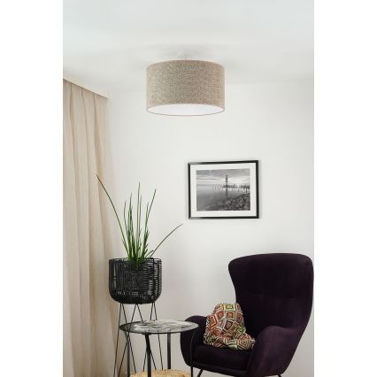 Brilagi - Candeeiro suspenso BOUCLE ROLLER 1xE27/15W/230V diâmetro 45 cm castanho