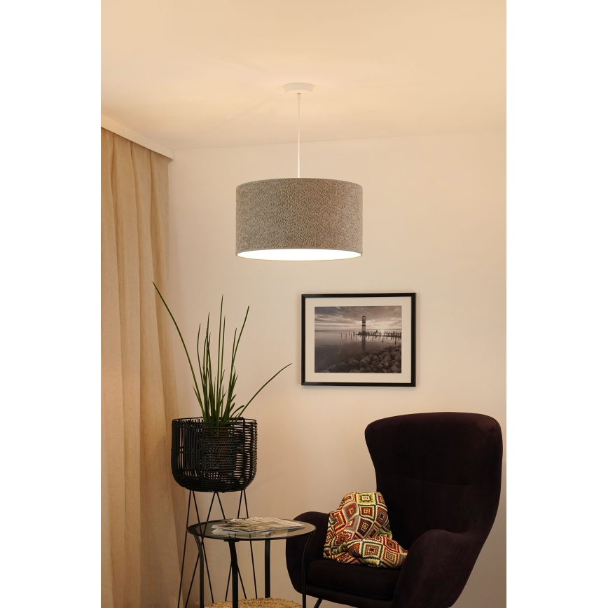 Brilagi - Candeeiro suspenso BOUCLE ROLLER 1xE27/15W/230V diâmetro 45 cm cinzento