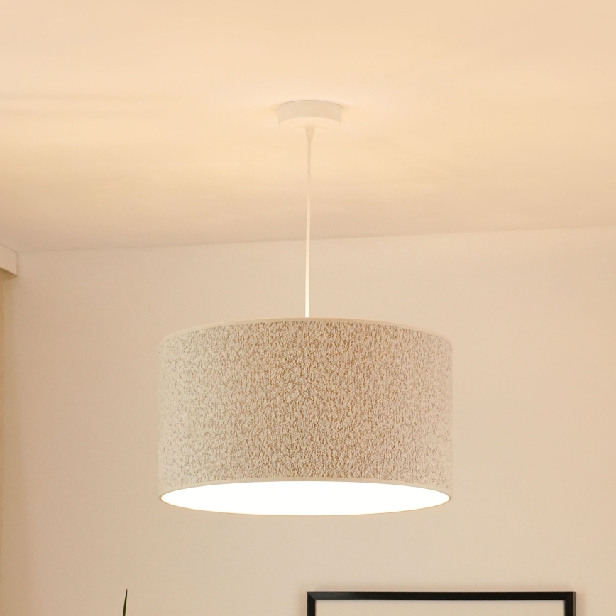 Brilagi - Candeeiro suspenso BOUCLE ROLLER 1xE27/15W/230V diâmetro 45 cm creme