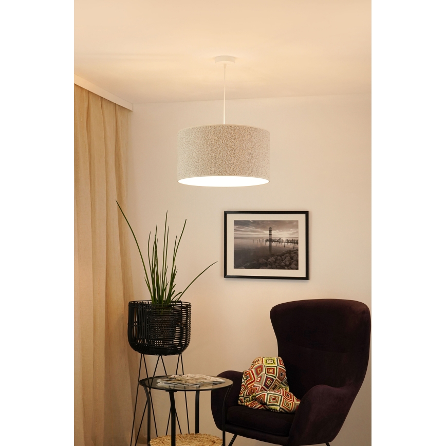 Brilagi - Candeeiro suspenso BOUCLE ROLLER 1xE27/15W/230V diâmetro 45 cm creme