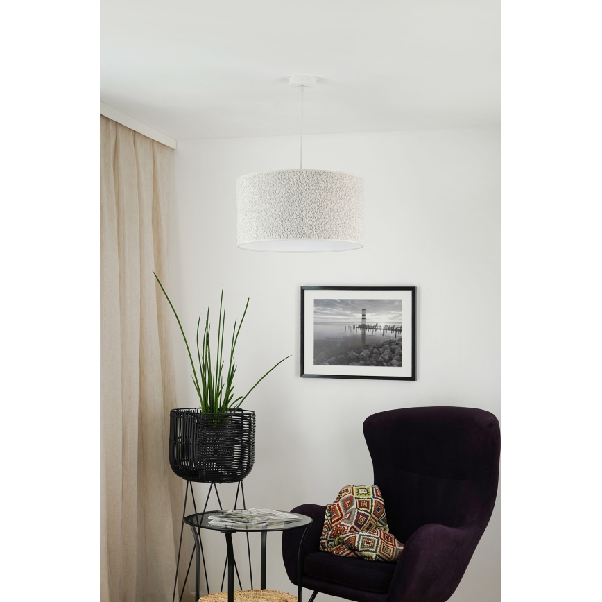 Brilagi - Candeeiro suspenso BOUCLE ROLLER 1xE27/15W/230V diâmetro 45 cm creme