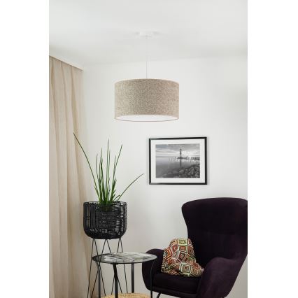 Brilagi - Candeeiro suspenso BOUCLE ROLLER 1xE27/15W/230V diâmetro 50 cm castanho