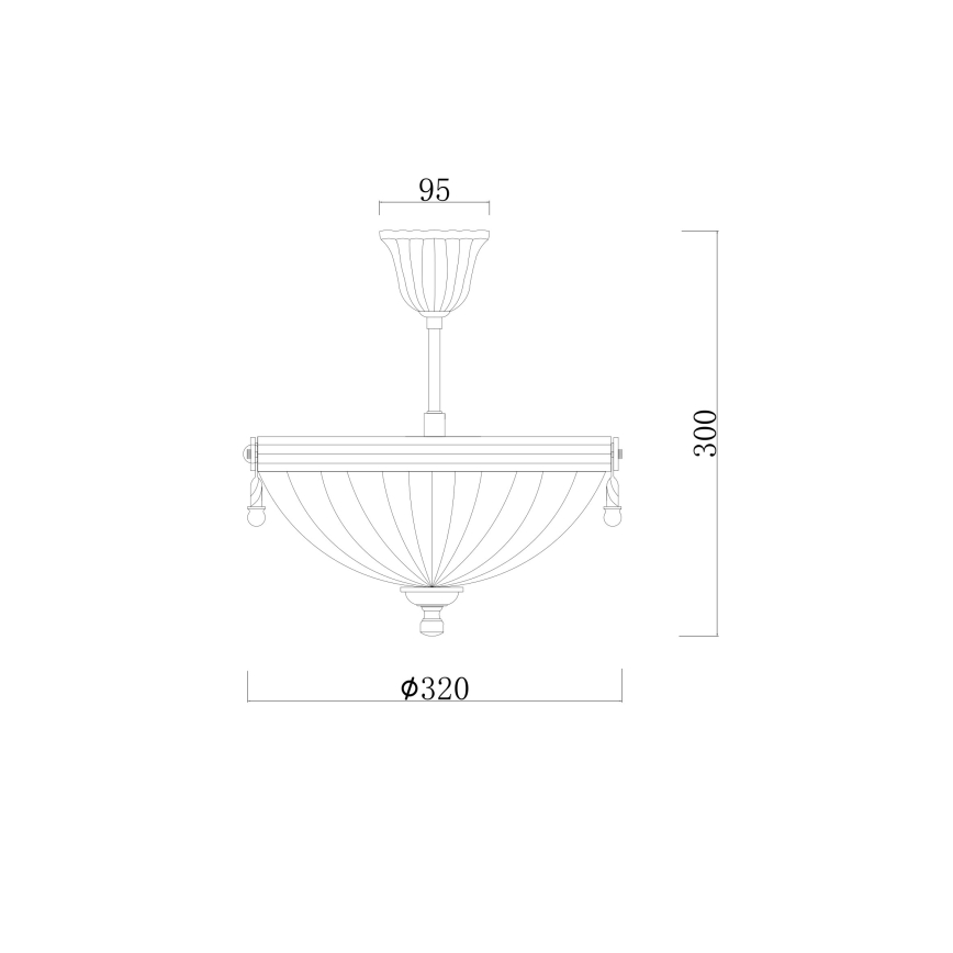 Brilagi - Candeeiro suspenso CLASSIC 3xE14/60W/230V latão
