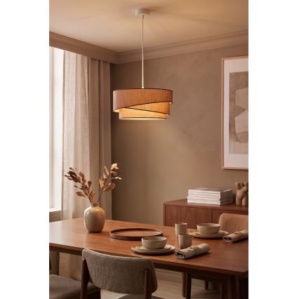Brilagi - Candeeiro suspenso com cabo ARROW 1xE27/60W/230V Ø 45 cm castanho