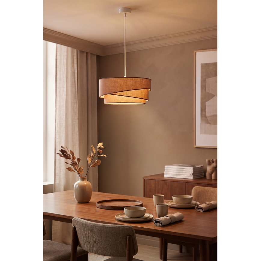 Brilagi - Candeeiro suspenso com cabo ARROW 1xE27/60W/230V Ø 45 cm castanho