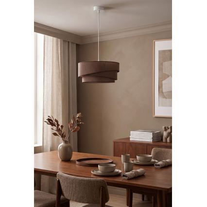Brilagi - Candeeiro suspenso com cabo ARROW 1xE27/60W/230V Ø 45 cm castanho