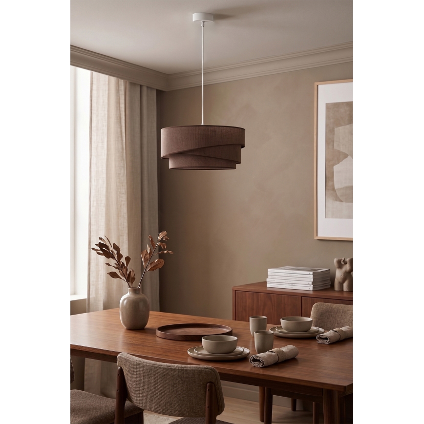 Brilagi - Candeeiro suspenso com cabo ARROW 1xE27/60W/230V Ø 45 cm castanho