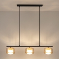 Brilagi - Candeeiro suspenso com cabo AURA LUX 3xGX53/30W/230V preto/dourado