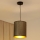 Brilagi - Candeeiro suspenso com cabo BOSTON ROLLER 1xE27/15W/230V diâmetro 21 cm palha castanho/dourado