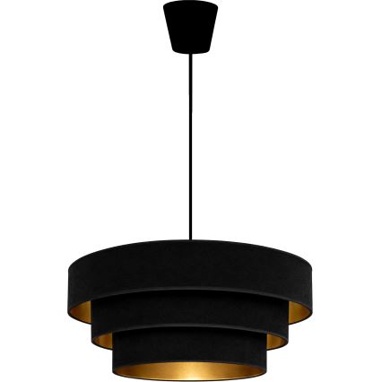 Brilagi - Candeeiro suspenso com cabo LUNETA 1xE27/60W/230V Ø 40 cm preto/dourado