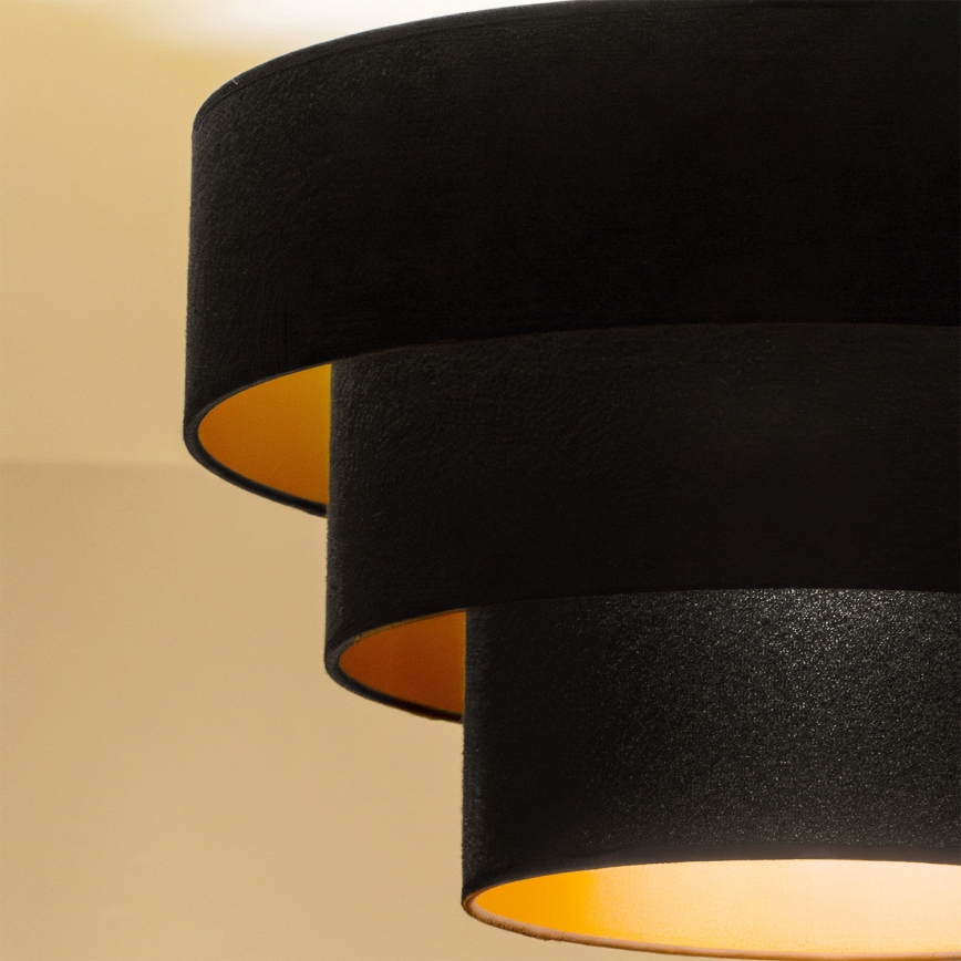 Brilagi - Candeeiro suspenso com cabo LUNETA 1xE27/60W/230V Ø 40 cm preto/dourado