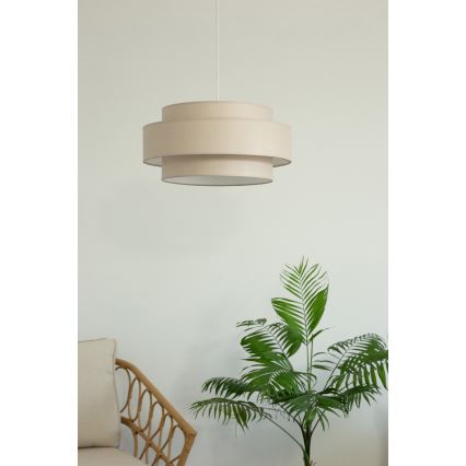 Brilagi - Candeeiro suspenso com cabo RESNA 1xE27/60W/230V Ø 40 cm bege