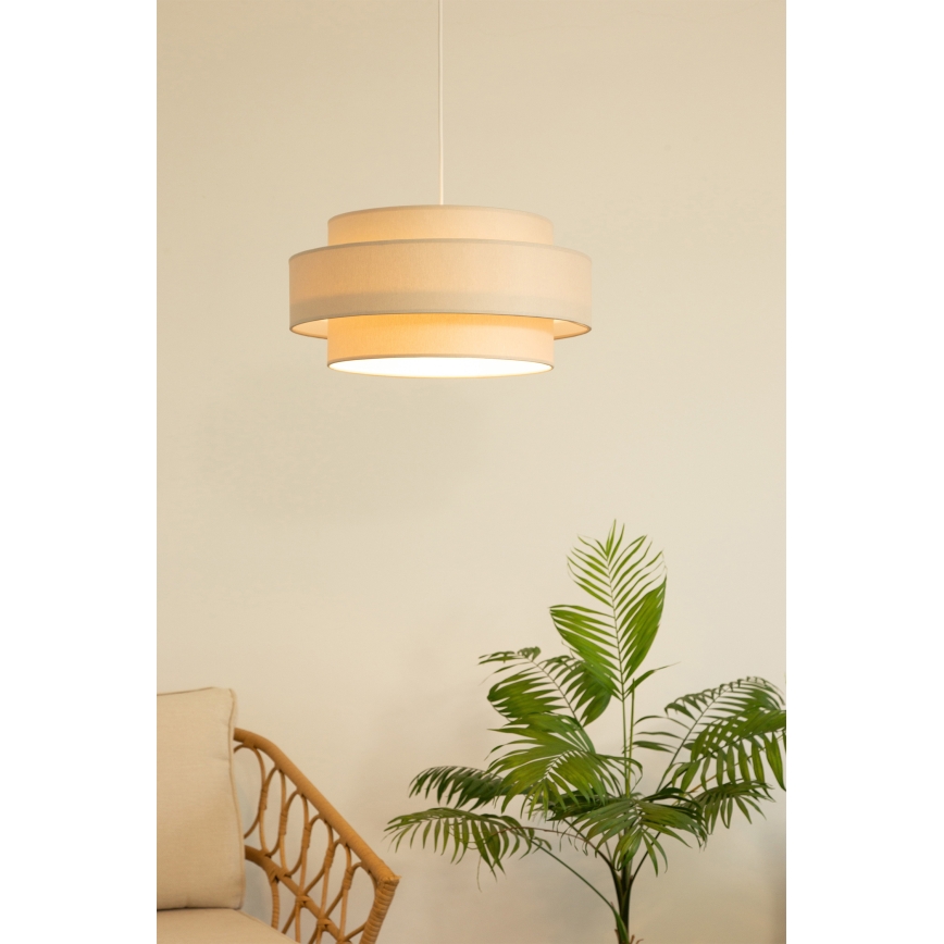 Brilagi - Candeeiro suspenso com cabo RESNA 1xE27/60W/230V Ø 40 cm bege