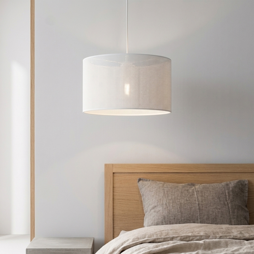 Brilagi - Candeeiro suspenso com cabo SIRIJA MODERN 1xE27/60W/230V diâmetro 35 cm branco