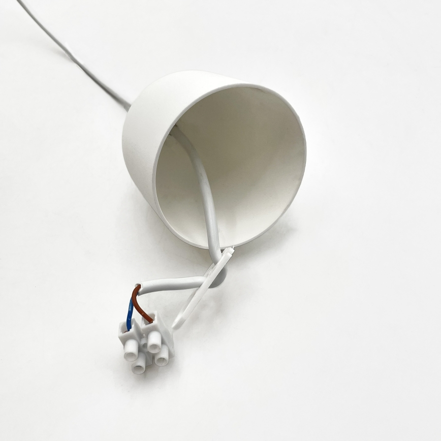 Brilagi - Candeeiro suspenso com cabo SIRIJA MODERN 1xE27/60W/230V diâmetro 35 cm branco