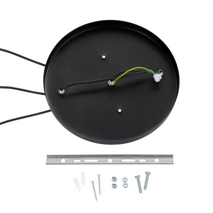 Brilagi - Candeeiro suspenso com cabo WABI SABI 3xE27/40W/230V Ø 60 cm preto