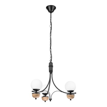 Brilagi - Candeeiro suspenso COTTAGE 3xG9/40W/230V faia/branco