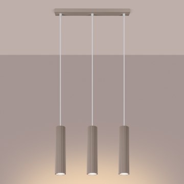 Brilagi - Candeeiro suspenso CRESTO 3xGU10/10W/230V taupe